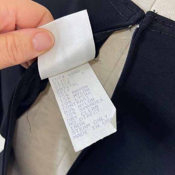 Tadashi Vintage Bodycon Dress Size Small Long Sleeves Side Slits Deadstock New - Picture 7 of 14